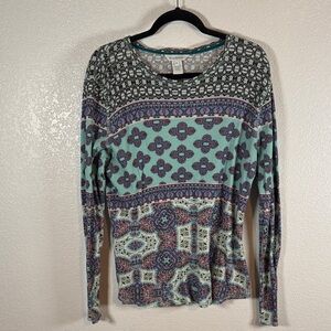 Sundance Multicolor Patterned Long Sleeve Top
